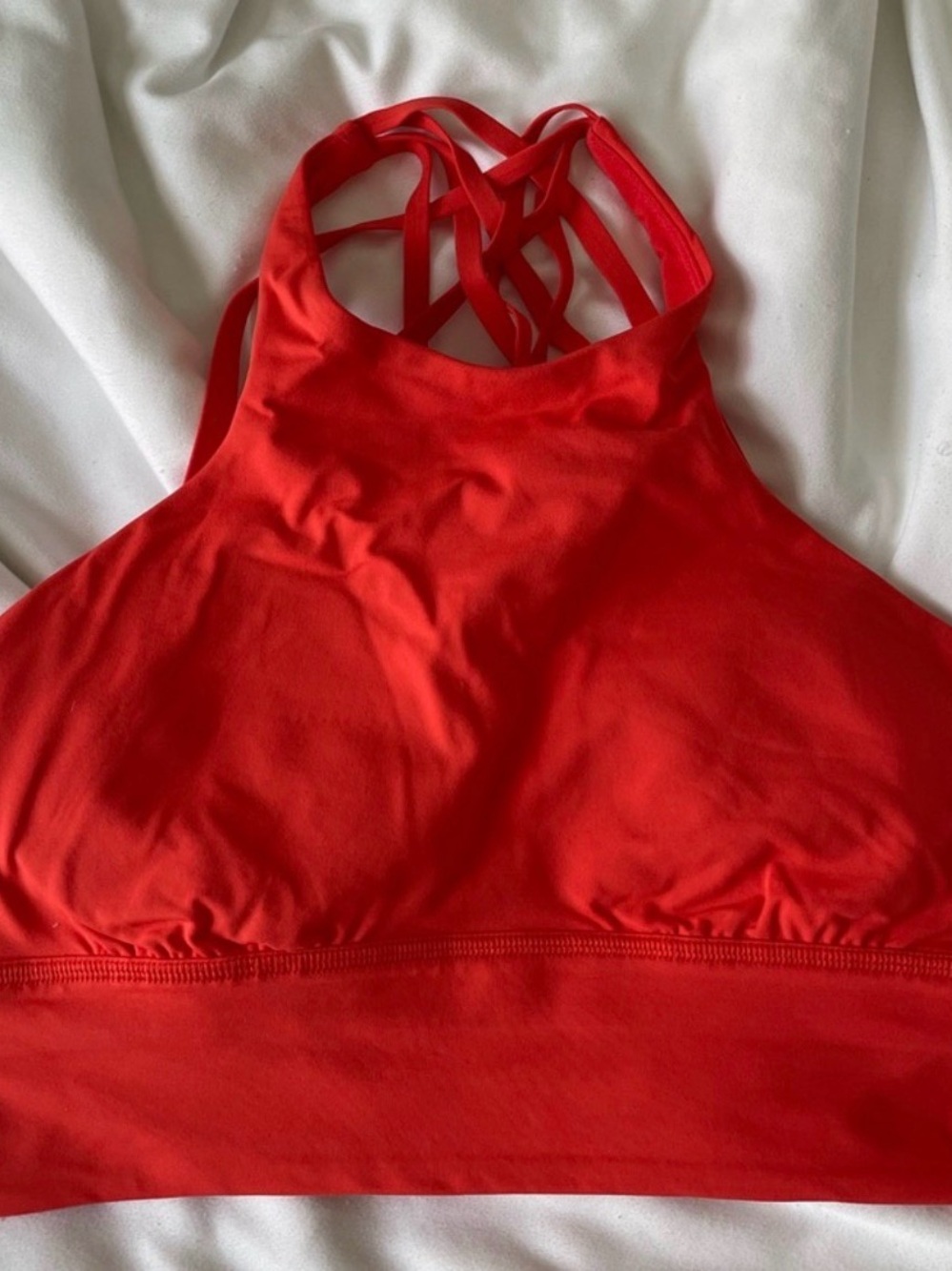 lululemon athletica Red Strappy High-Neck Sports Bra